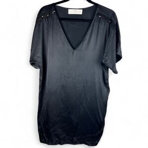 Malou Sander Copenhagen Black‎ 100% Silk Tunic Dress EU 38 / US 6-8 ScandiGirl